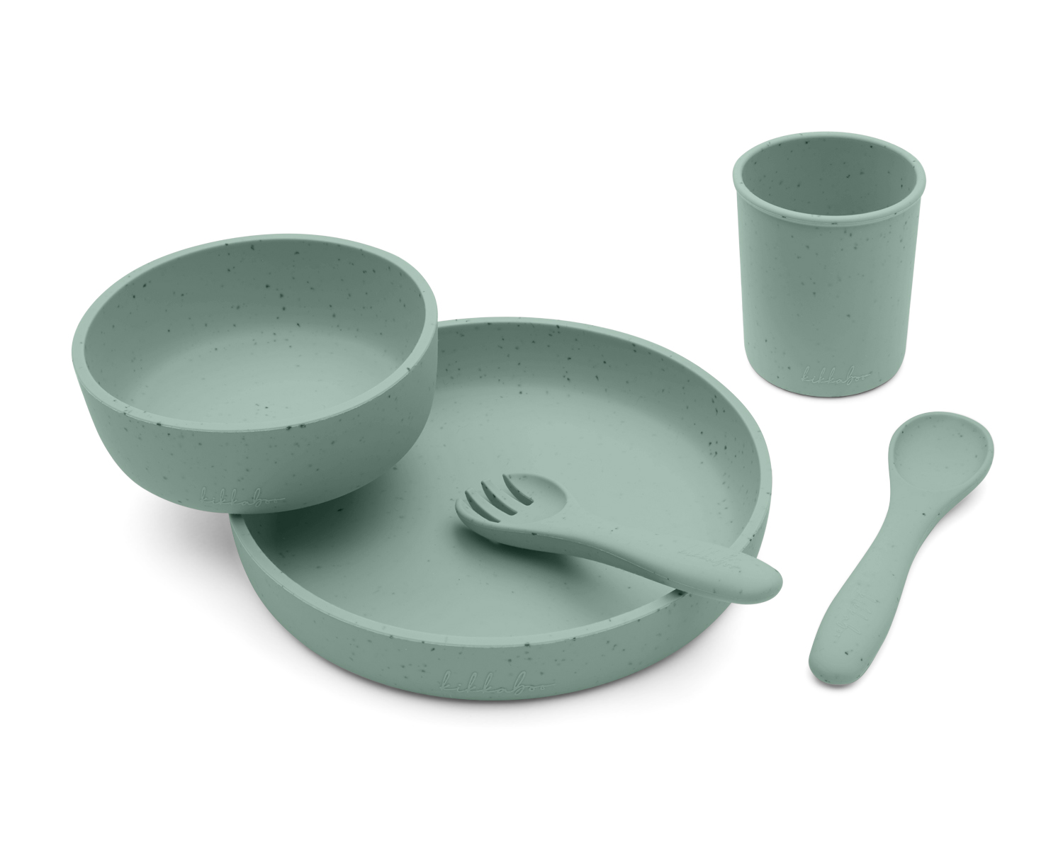 Сет за хранене 5 части Platinum Silicone Sage