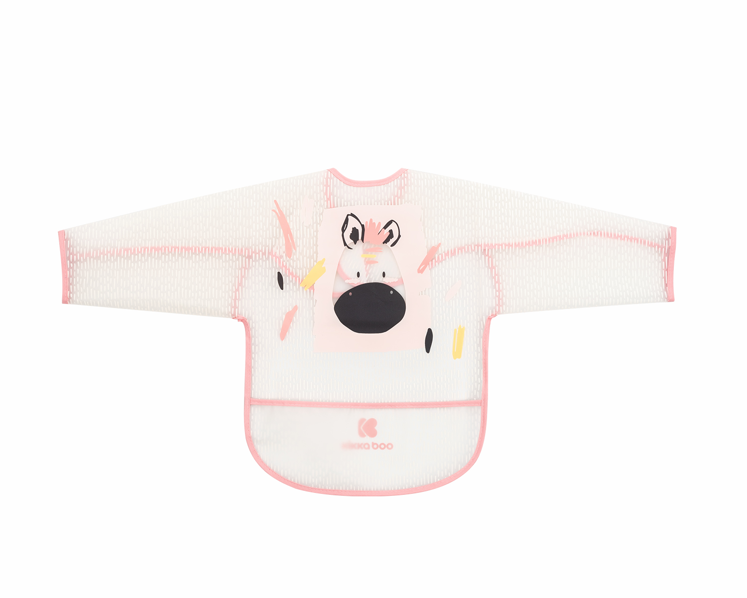 Непромокаем лигавник с ръкави и джоб Arty Pink