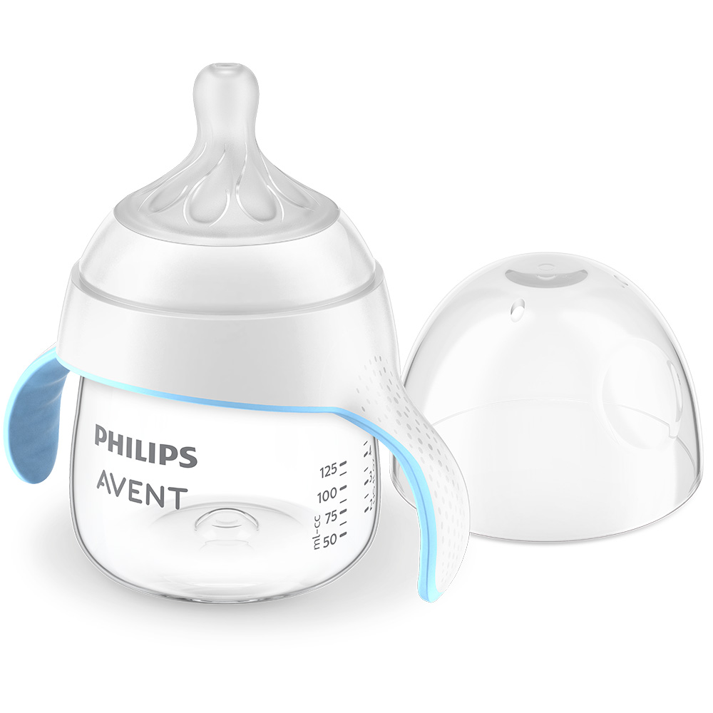Philips Avent SCF263/61 Тренировъчно шише Natural Response за преход към чаша с дръжки 150мл с биберон без протичане Поток 5, 6м+