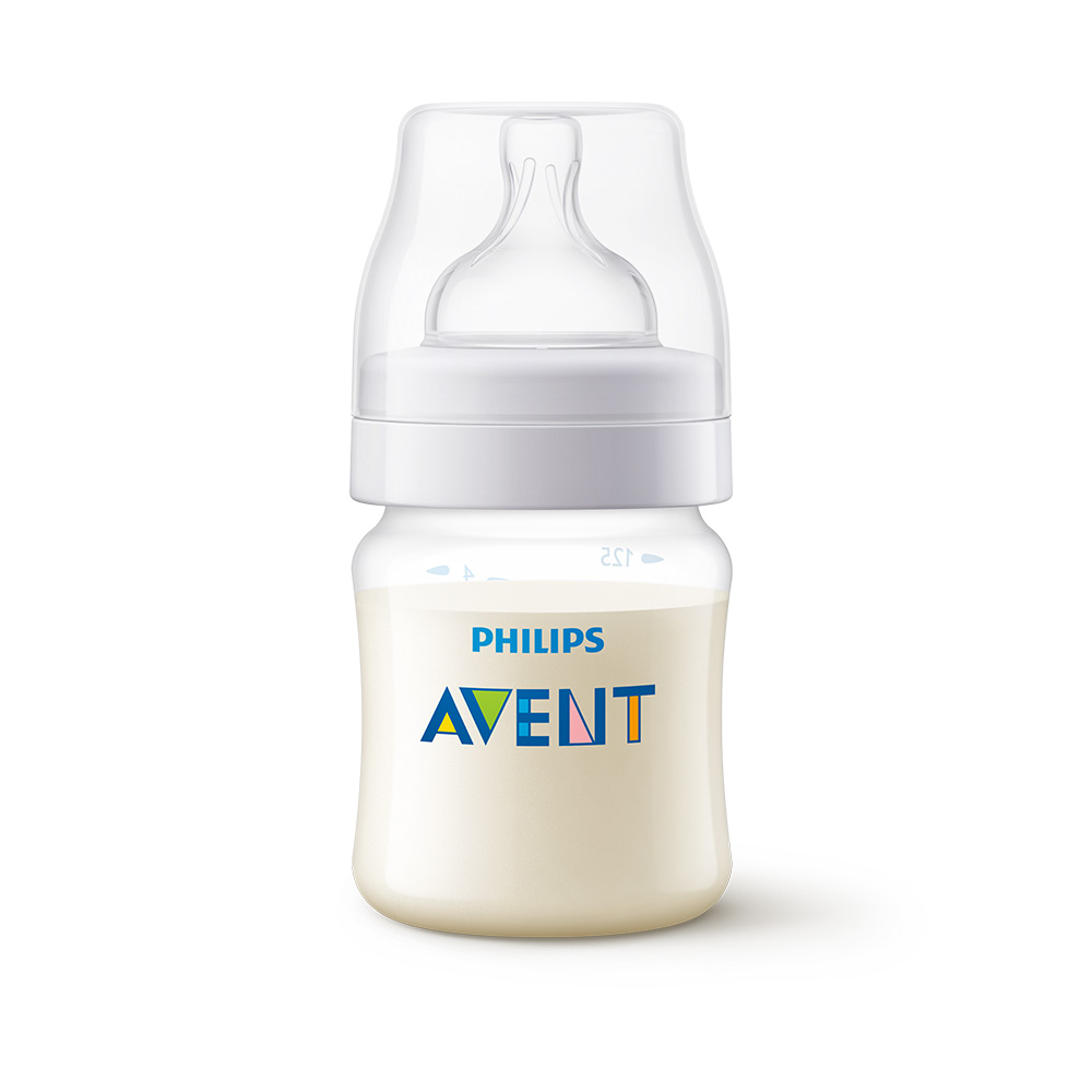 Шише за хранене Anti-Colic 125 мл, с биберон със сила на потока 1, 0м+ Philips AVENT SCY100/01