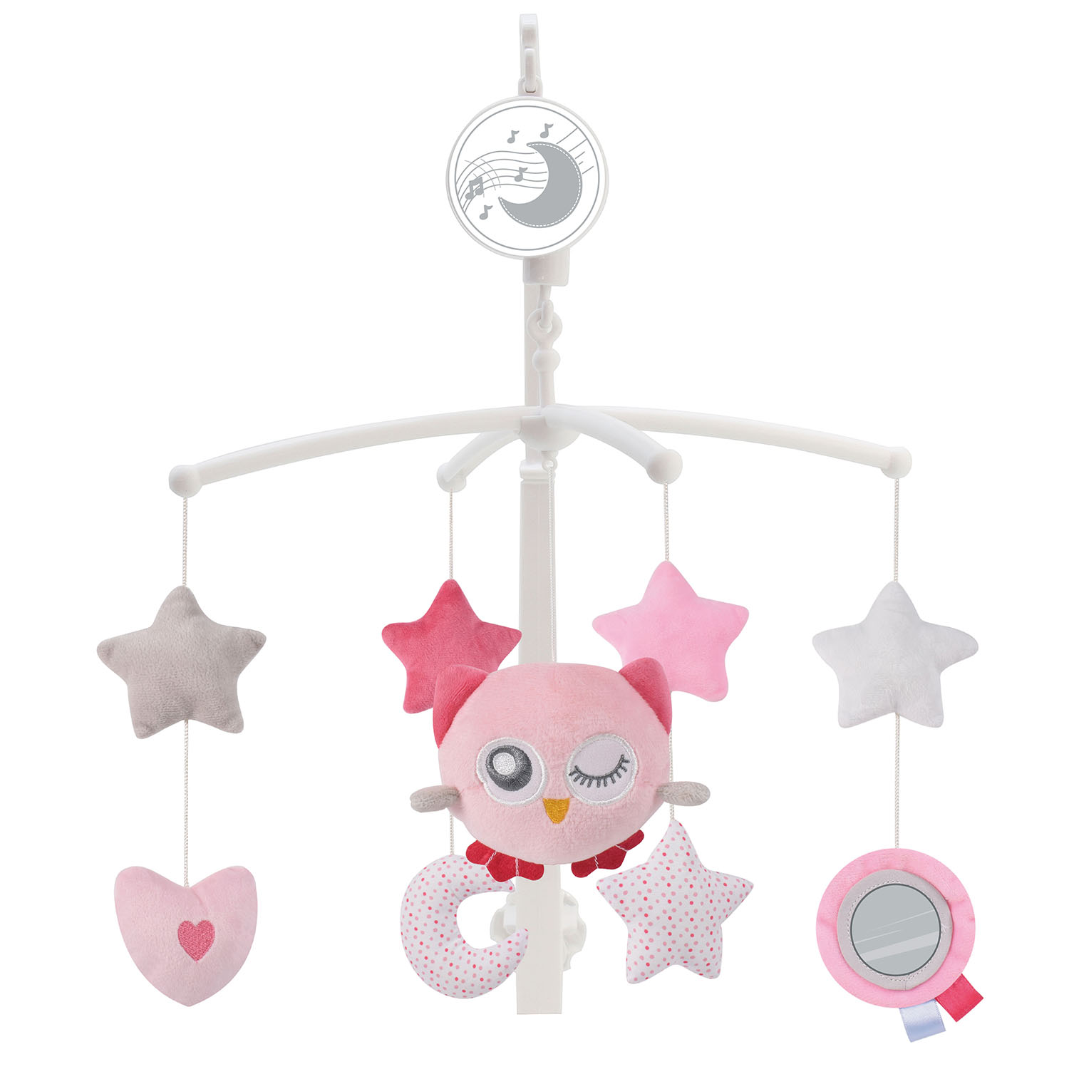 Музикална въртележка за кошара и легло Raya Toys 63605B, Розов