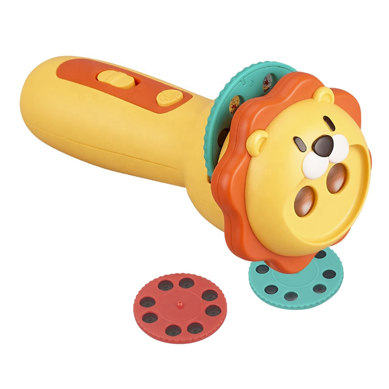 Детски проектор Raya Toys Cute Little Lion, с дискове, Асортимент