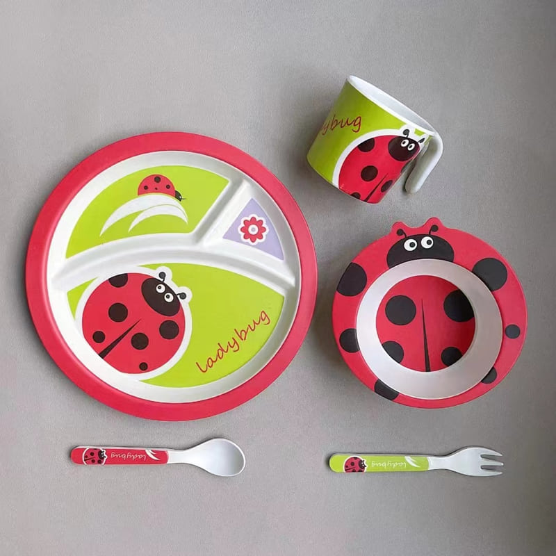 Детски сервиз за хранене Raya Toys Животни, 5 части