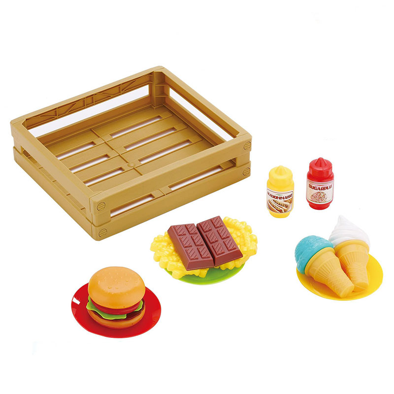 Игрален комплект Raya Toys Food Box Бургер и сладолед