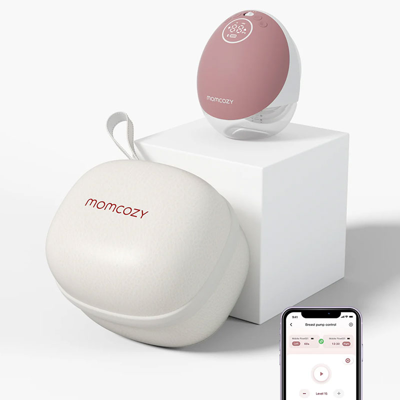 Електрическа помпа за кърма Momcozy Mobile Flow™ M9, Hands-free, Cozy Red