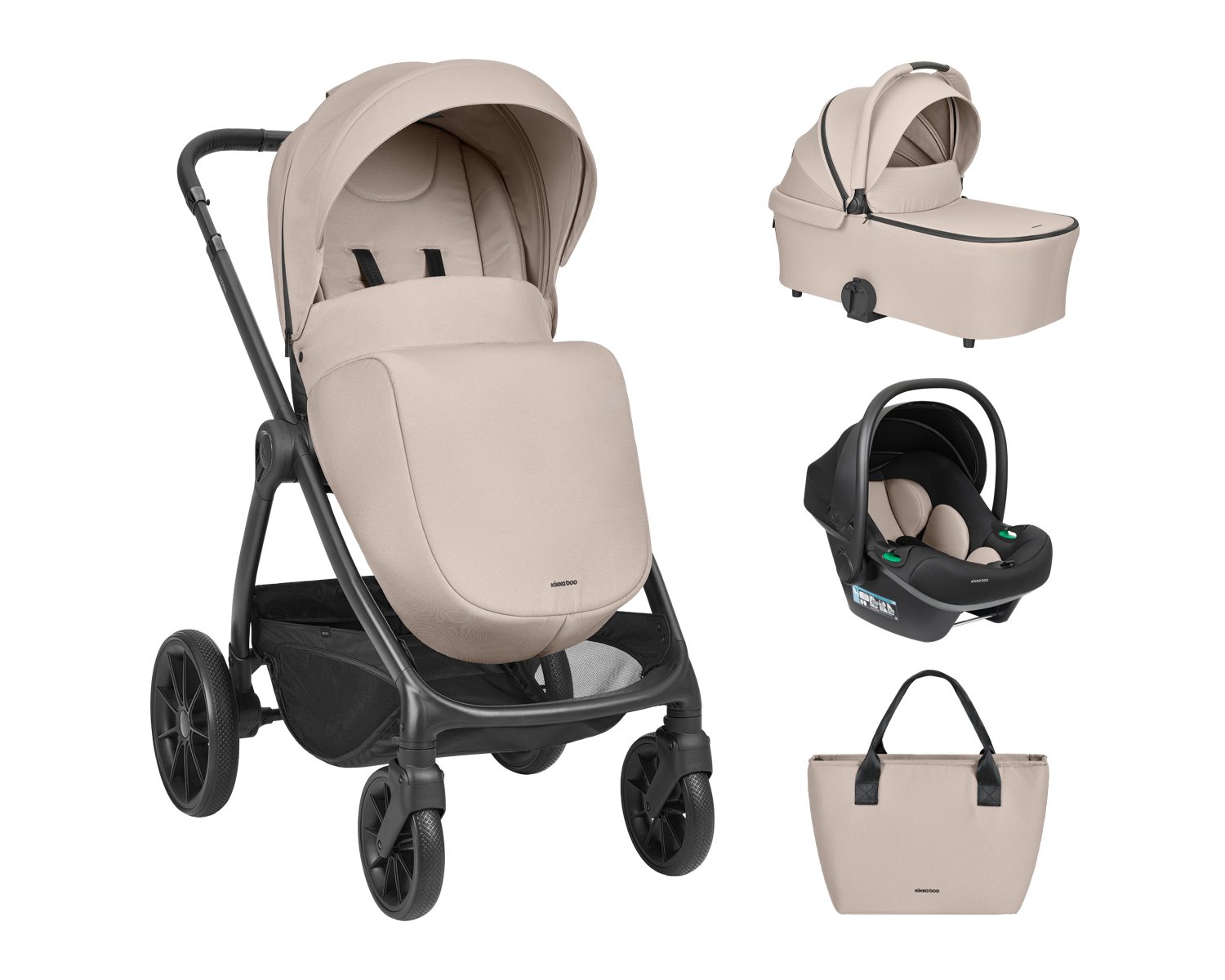 Комбинирана количка 3в1 с кош за новородено Modena Beige 2027