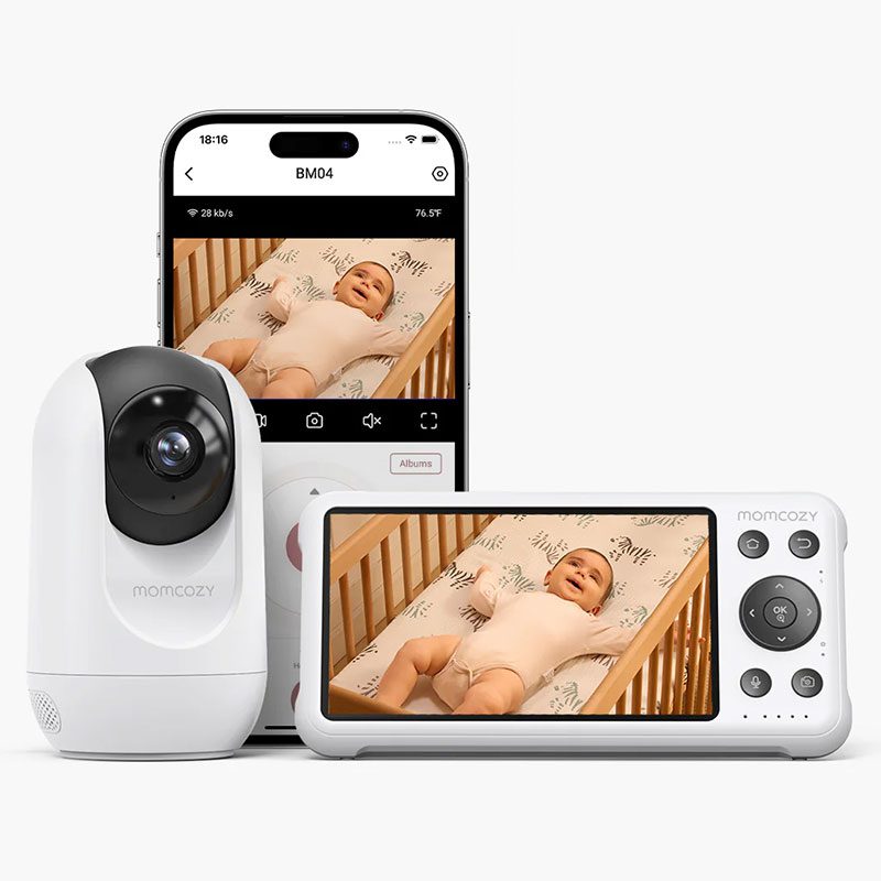 Двурежимен бебефон с камера Momcozy 5" 1080P Full HD, BM04